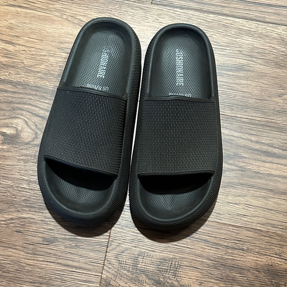 Classic Black Slide Sandals